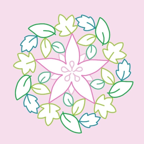 Buchcover und Innenansicht für das Buch: Mein erstes Mandala-Malbuch Frühling