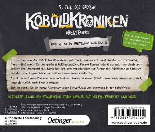 Buchcover und Innenansicht für das Buch: KoboldKroniken 2. Voll verschatzt!