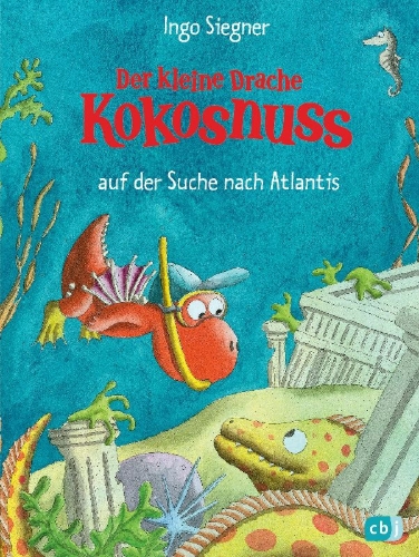 Buchcover und Innenansicht für das Buch: Der kleine Drache Kokosnuss 15 auf der Suche nach Atlantis