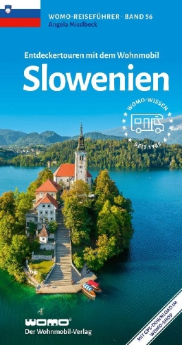 Buchcover und Innenansicht für das Buch: Entdeckertouren mit dem Wohnmobil Slowenien