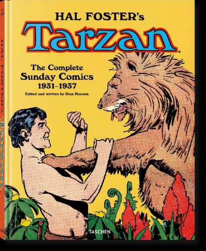 Buchcover und Innenansicht für das Buch: Hal Foster's Tarzan. The Complete Sunday Comics 1931-1937