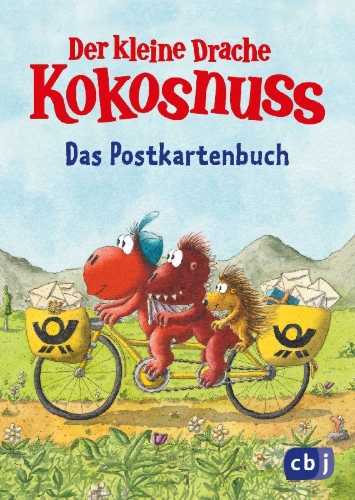 Buchcover und Innenansicht für das Buch: Der kleine Drache Kokosnuss - Postkarten-Buch