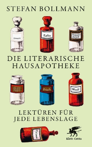 Buchcover und Innenansicht für das Buch: Die literarische Hausapotheke