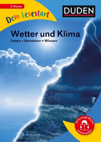 Buchcover und Innenansicht für das Buch: Dein Lesestart - Wetter und Klima