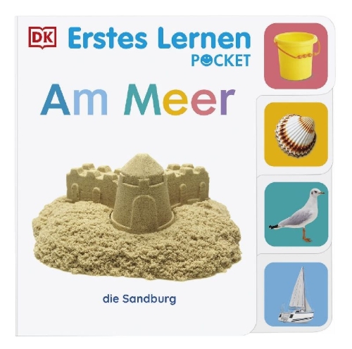 Buchcover und Innenansicht für das Buch: Erstes Lernen Pocket. Am Meer