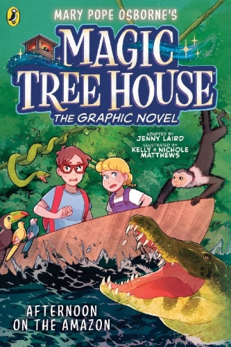 Buchcover und Innenansicht für das Buch: Magic Tree House: Afternoon on the Amazon