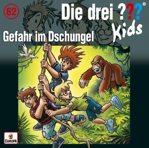 Buchcover und Innenansicht für das Buch: Die drei ??? Kids 62: Gefahr im Dschungel