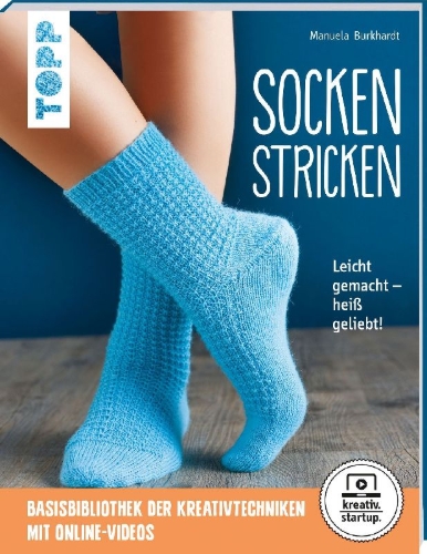 Buchcover und Innenansicht für das Buch: Socken stricken (kreativ.startup.)