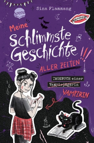 Buchcover und Innenansicht für das Buch: Meine schlimmste Geschichte aller Zeiten!!! Tagebuch einer Vampirin (3)