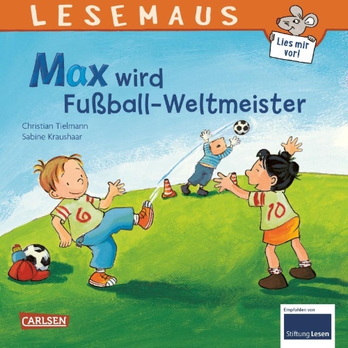 Buchcover und Innenansicht für das Buch: Max wird Fußball-Weltmeister