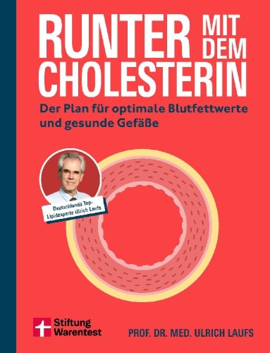 Buchcover und Innenansicht für das Buch: Runter mit dem Cholesterin