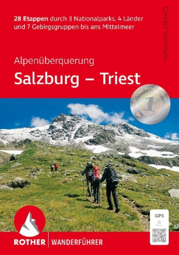 Buchcover und Innenansicht für das Buch: Alpenüberquerung Salzburg - Triest