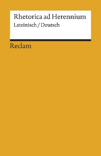 Buchcover und Innenansicht für das Buch: Rhetorica ad Herennium