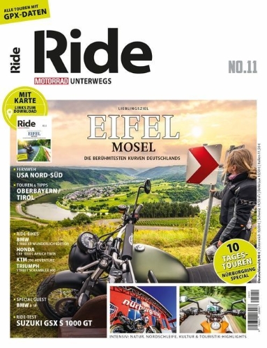 Buchcover und Innenansicht für das Buch: RIDE - Motorrad unterwegs, No. 11