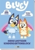 Buchcover und Innenansicht für das Buch: Bluey: Mein lustiger Kindergartenblock