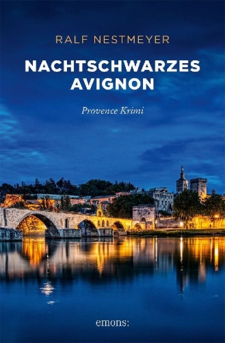 Buchcover und Innenansicht für das Buch: Nachtschwarzes Avignon