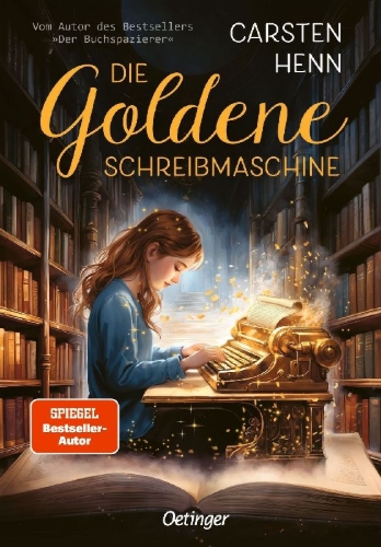 Buchcover und Innenansicht für das Buch: Die Goldene Schreibmaschine
