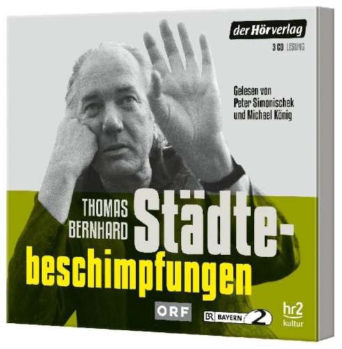 Buchcover und Innenansicht für das Buch: Städtebeschimpfungen