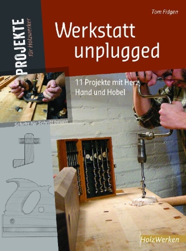 Buchcover und Innenansicht für das Buch: The Unplugged Woodshop