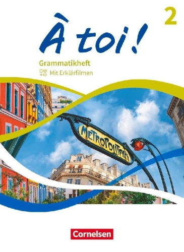 Buchcover und Innenansicht für das Buch: À toi ! Band 2 - Grammatikheft