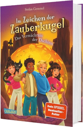 Buchcover und Innenansicht für das Buch: Im Zeichen der Zauberkugel 12: Das Vermächtnis der Dschinn