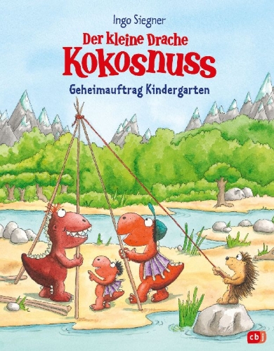 Buchcover und Innenansicht für das Buch: Der kleine Drache Kokosnuss - Geheimauftrag Kindergarten