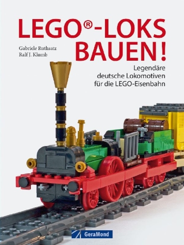 Buchcover und Innenansicht für das Buch: LEGO®-Loks bauen!