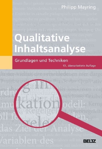 Buchcover und Innenansicht für das Buch: Qualitative Inhaltsanalyse