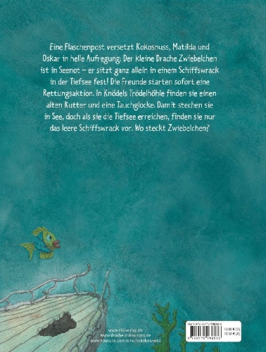 Buchcover und Innenansicht für das Buch: Der kleine Drache Kokosnuss in der Tiefsee