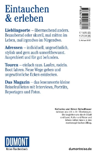 Buchcover und Innenansicht für das Buch: DUMONT Reise-Taschenbuch Reiseführer Montenegro