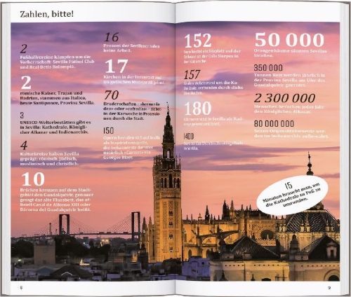 Buchcover und Innenansicht für das Buch: DUMONT direkt Reiseführer Sevilla