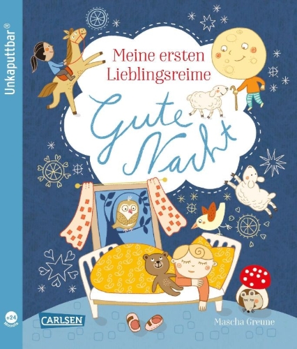 Buchcover und Innenansicht für das Buch: Unkaputtbar: Meine ersten Lieblingsreime: Gute Nacht