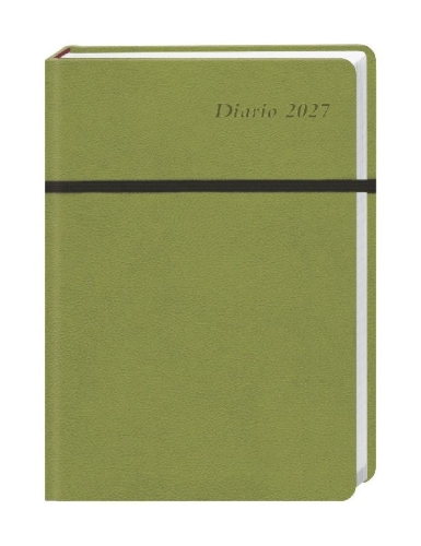 Buchcover und Innenansicht für das Buch: Diario Wochen-Kalenderbuch A6, grün 2027