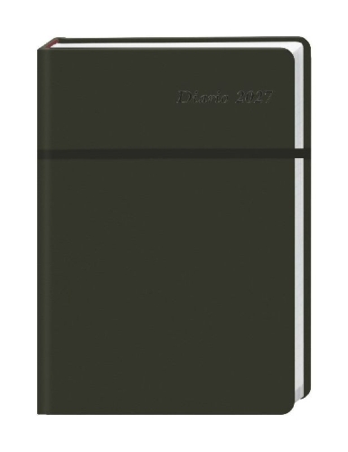 Buchcover und Innenansicht für das Buch: Diario Wochen-Kalenderbuch A6, schwarz 2027