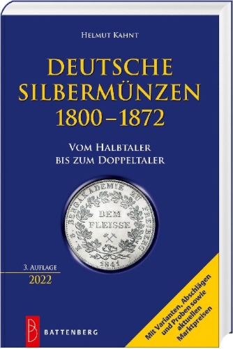 Buchcover und Innenansicht für das Buch: Deutsche Silbermünzen 1800-1872
