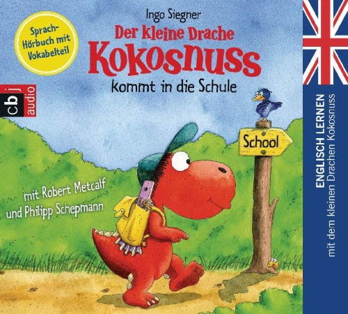 Buchcover und Innenansicht für das Buch: Der kleine Drache Kokosnuss 01 kommt in die Schule