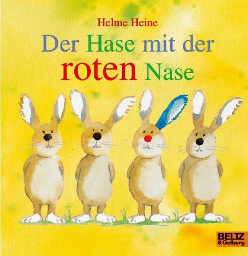 Buchcover und Innenansicht für das Buch: Der Hase mit der roten Nase