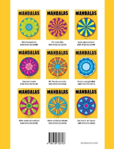 Buchcover und Innenansicht für das Buch: Meine Mandalas - Für coole Kids - Wunderschöne Mandalas zum Ausmalen