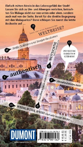 Buchcover und Innenansicht für das Buch: DUMONT direkt Reiseführer Málaga