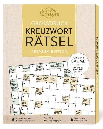 Buchcover und Innenansicht für das Buch: Großdruck Kreuzworträtsel