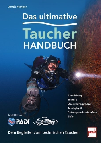 Buchcover und Innenansicht für das Buch: Das ultimative Taucherhandbuch