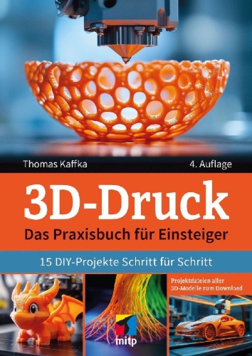 Buchcover und Innenansicht für das Buch: 3D-Druck