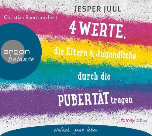 Buchcover und Innenansicht für das Buch: Vier Werte, die Eltern und Jugendliche durch die Pubertät tragen