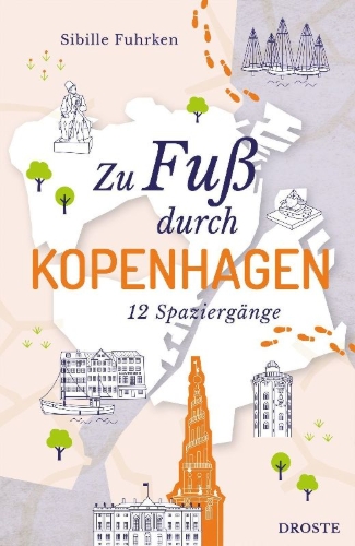 Buchcover und Innenansicht für das Buch: Zu Fuß durch Kopenhagen