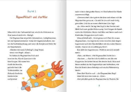 Buchcover und Innenansicht für das Buch: Mit Wumms in die Schule