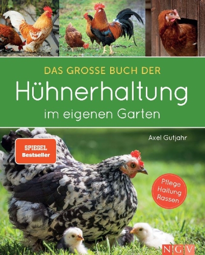 Buchcover und Innenansicht für das Buch: Das große Buch der Hühnerhaltung im eigenen Garten