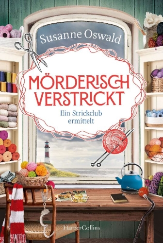 Buchcover und Innenansicht für das Buch: Mörderisch verstrickt - Ein Strickclub ermittelt