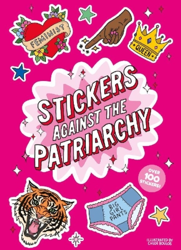 Buchcover und Innenansicht für das Buch: Stickers Against the Patriarchy