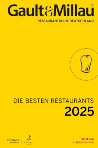 Buchcover und Innenansicht für das Buch: Gault&Millau Restaurantguide Deutschland - Die besten Restaurants 2025