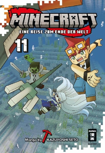 Buchcover und Innenansicht für das Buch: Minecraft - Sekai no Hate no Tabi